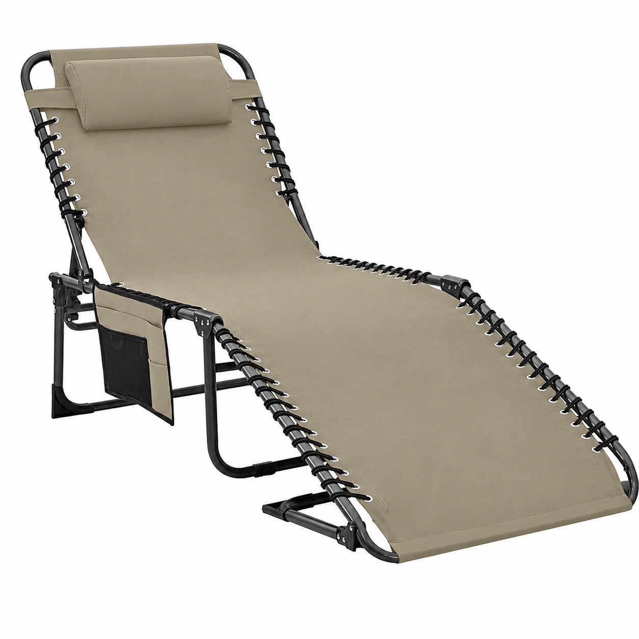 Chaise Longue Pliable R¨¦glable, 5 Positions, pour Plage et Jardin