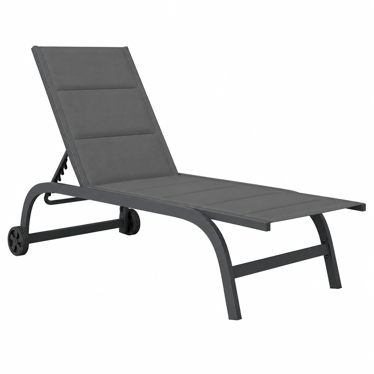 Chaise Longue R¨¦glable avec Roues pour Ext¨¦rieur