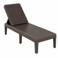 Lot de 2 chaises longue effet rotin pour extérieur