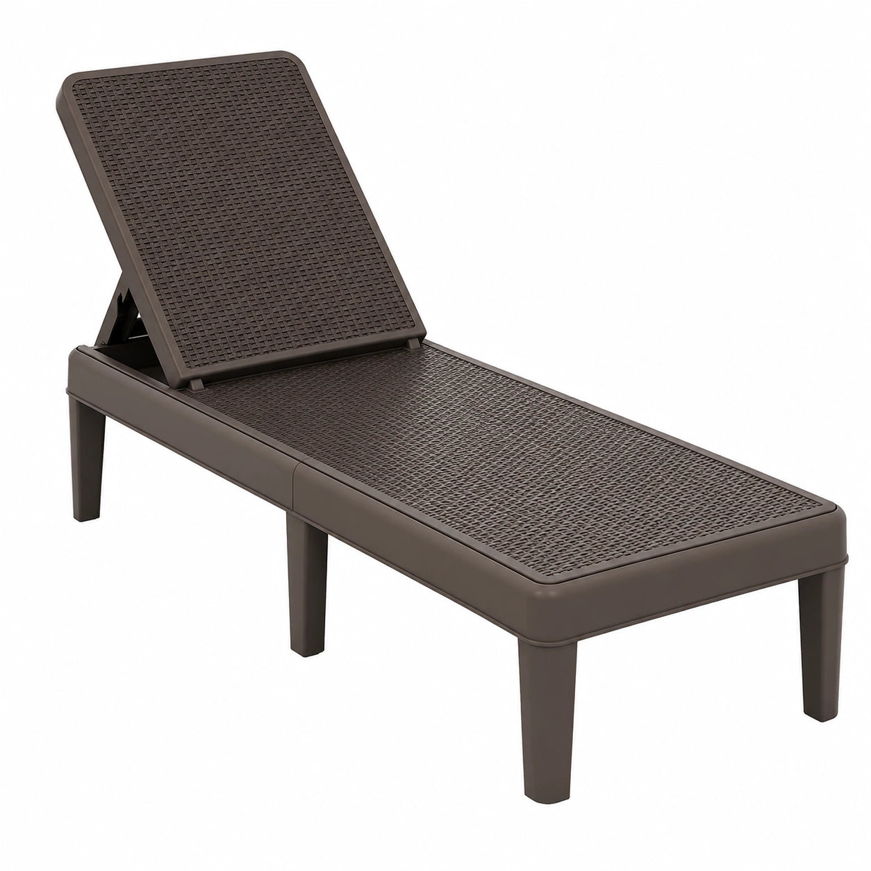 Lot de 2 chaises longue effet rotin pour ext¨¦rieur