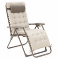 Chaise Longue Pliante Inclinable Zéro Gravité, Confort Extérieur, Structure Acier et Toile Résistante